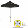 5' x 5' Black Rigid Pop-Up Tent Kit, Full-Color, Dynamic Adhesion (6 Locations)